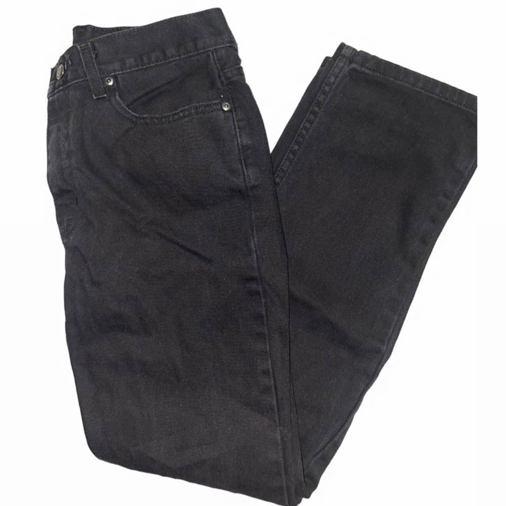 Men black regular pants